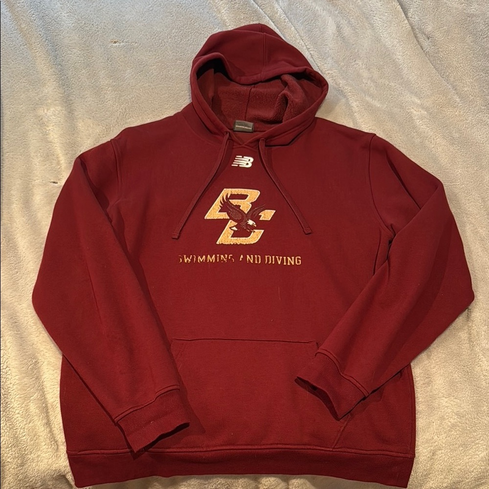 New Balance Maroon Hoodie for Men